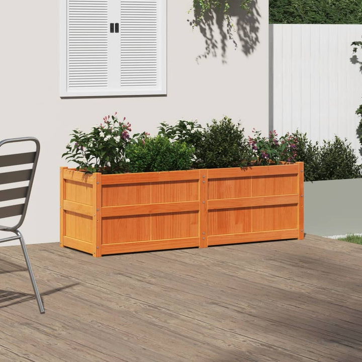 Jardinieră De Grădină, Maro Ceruit, 150X50X50 Cm Lemn Masiv Pin