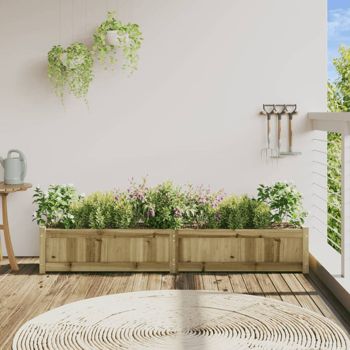 Jardinieră De Grădină, 180X31X31 Cm, Lemn De Pin Tratat