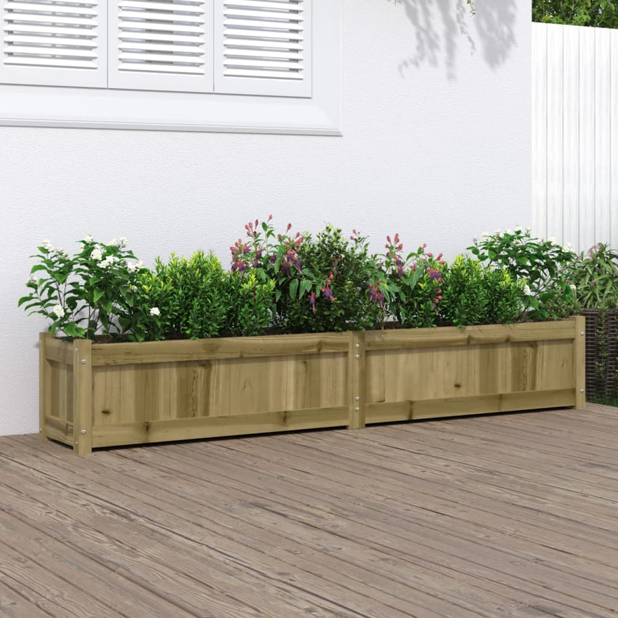 Jardinieră De Grădină, 180X31X31 Cm, Lemn De Pin Tratat