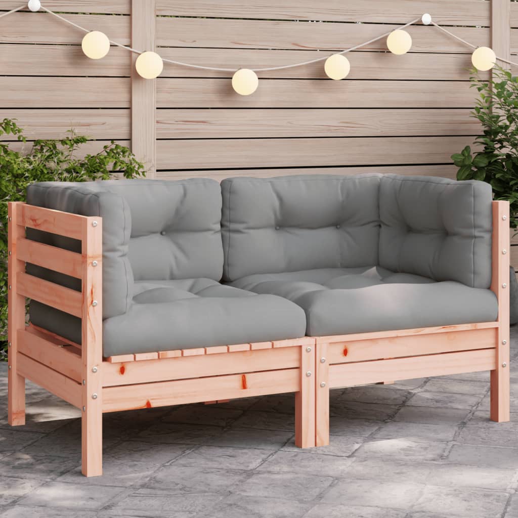Set Mobilier Grădină Cu Perne, 3 Piese, , Lemn Masiv Pin