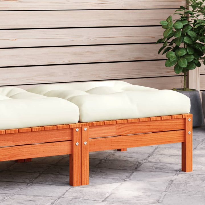 Set Mobilier Grădină Cu Perne, 3 Piese, , Lemn Masiv Pin