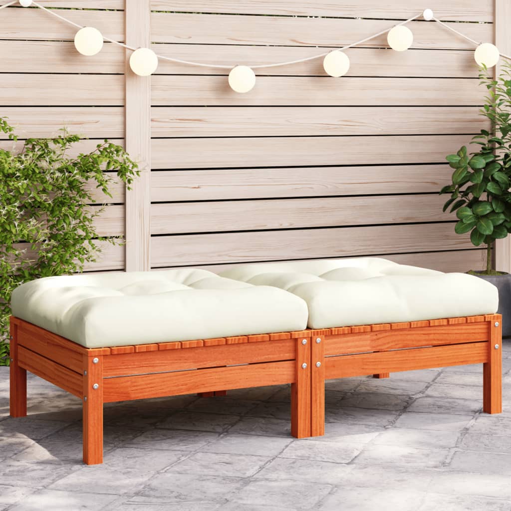 Set Mobilier Grădină Cu Perne, 3 Piese, , Lemn Masiv Pin