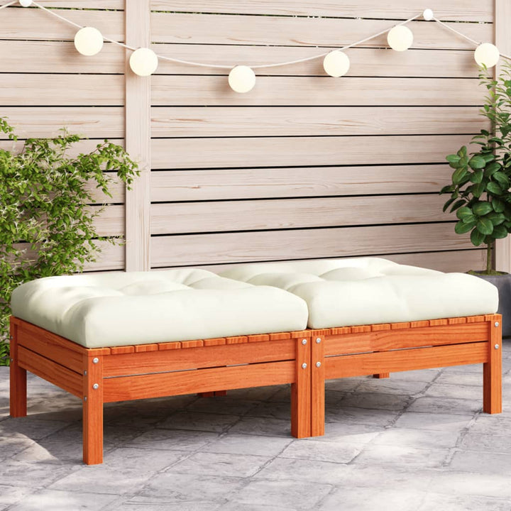 Set Mobilier Grădină Cu Perne, 3 Piese, , Lemn Masiv Pin