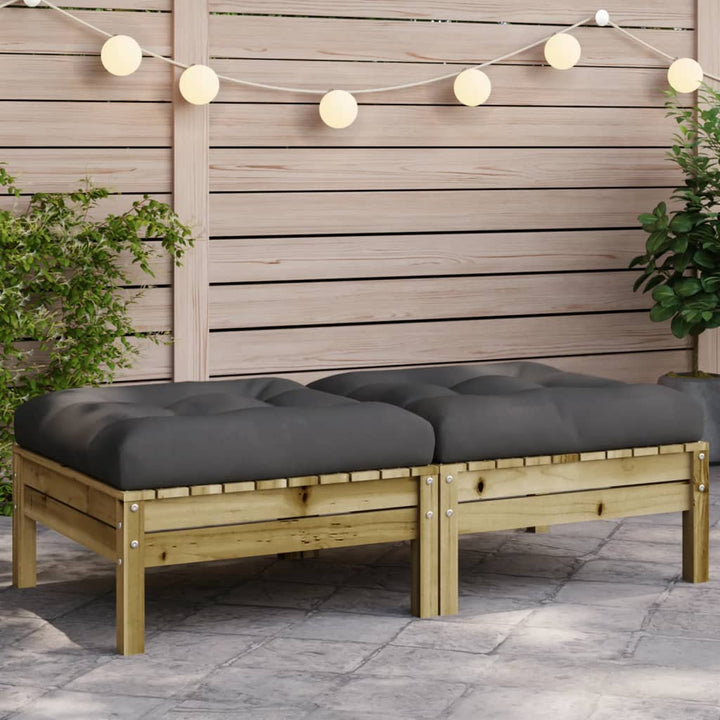 Set Mobilier Grădină Cu Perne, 3 Piese, , Lemn Masiv Pin