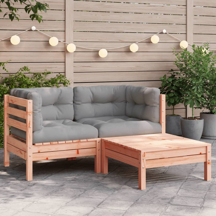 Set Mobilier Grădină Cu Perne, 3 Piese, , Lemn Masiv Pin