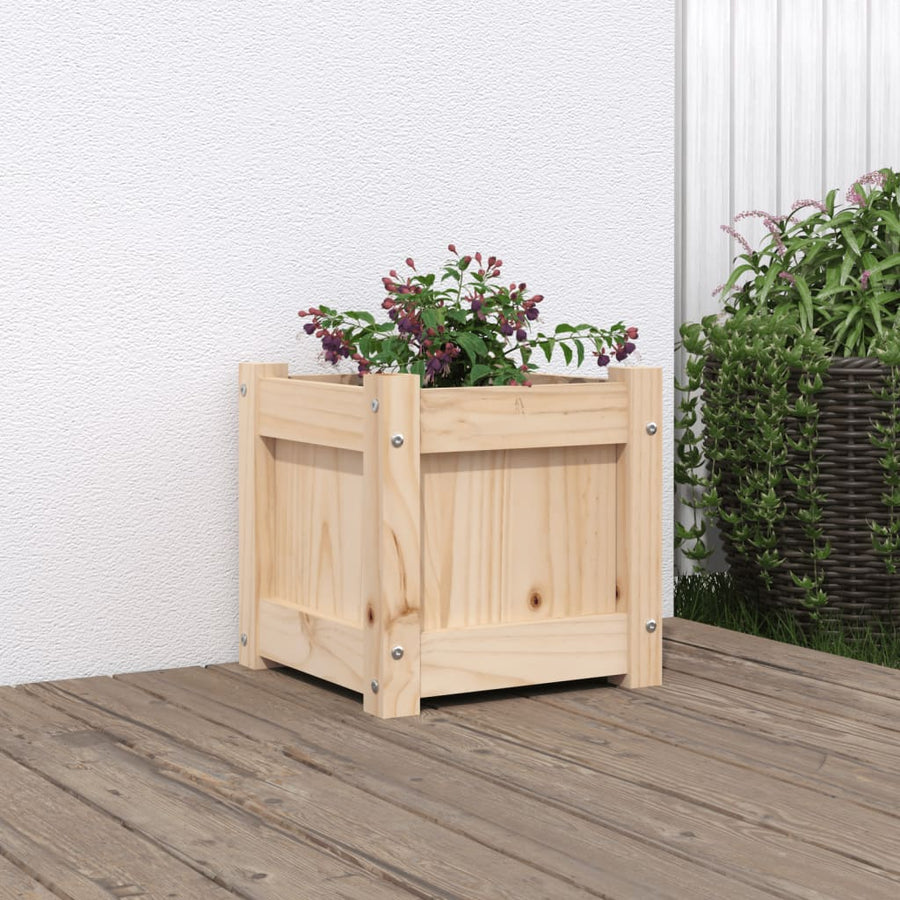 Jardinieră De Grădină, 31X31X31 Cm, Lemn Masiv De Pin