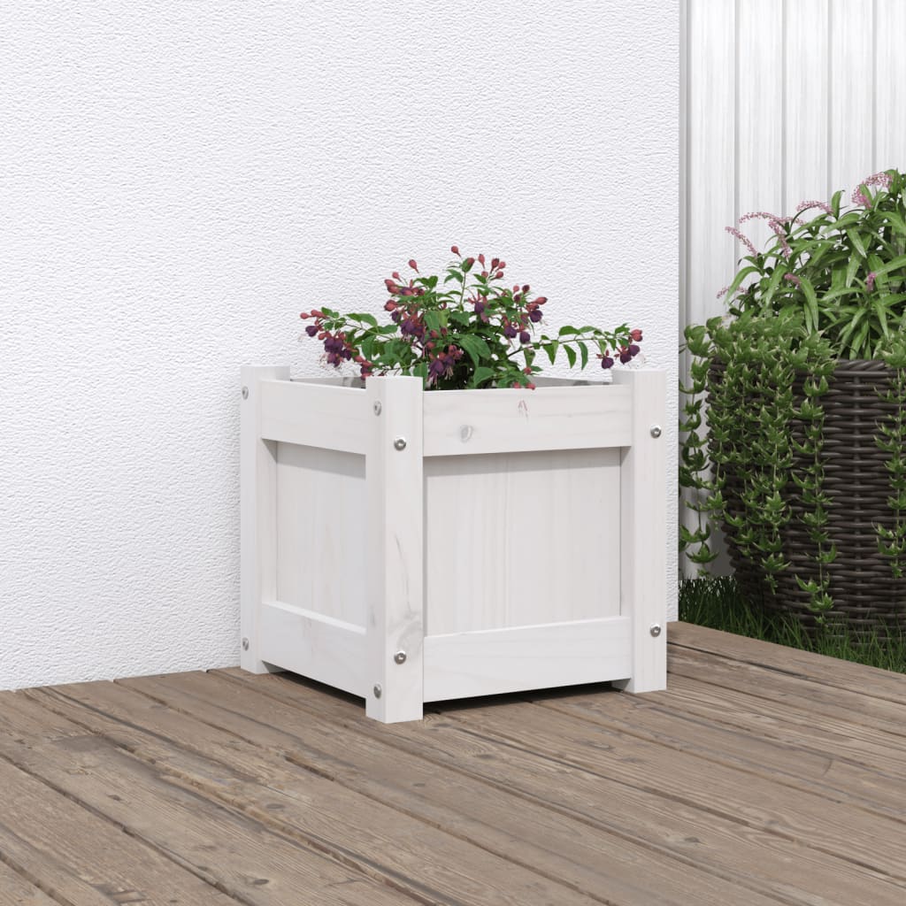 Jardinieră De Grădină, 31X31X31 Cm, Lemn Masiv De Pin