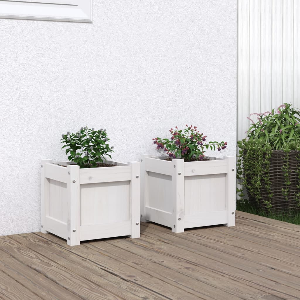 Jardinieră De Grădină, 31X31X31 Cm, Lemn Masiv De Pin