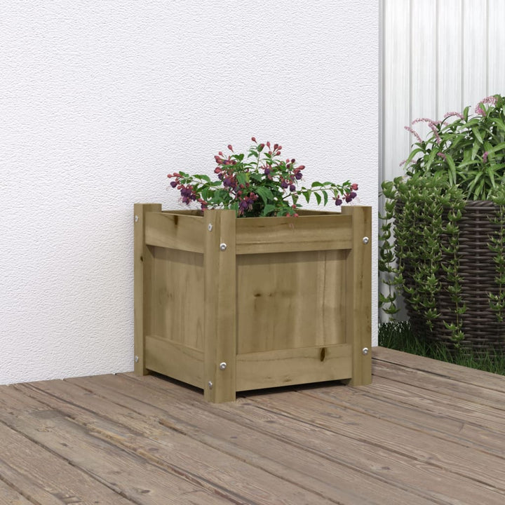Jardinieră De Grădină, 31X31X31 Cm, Lemn Masiv De Pin