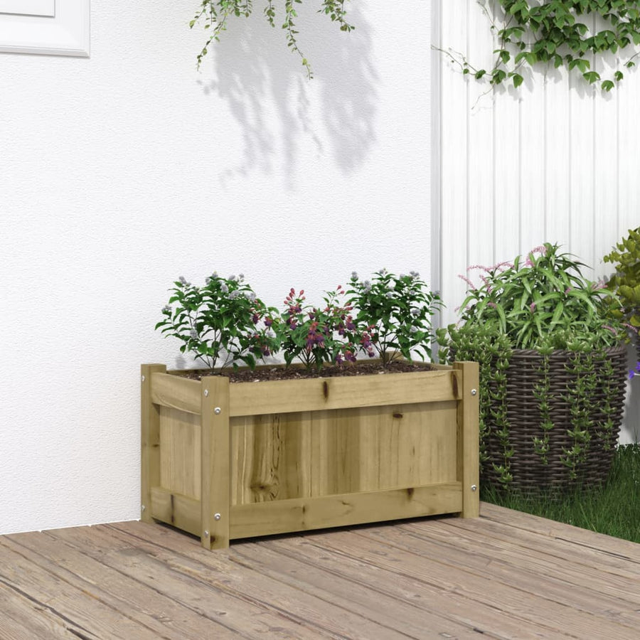 Jardinieră De Grădină, 60X31X31 Cm, Lemn De Pin Impregnat
