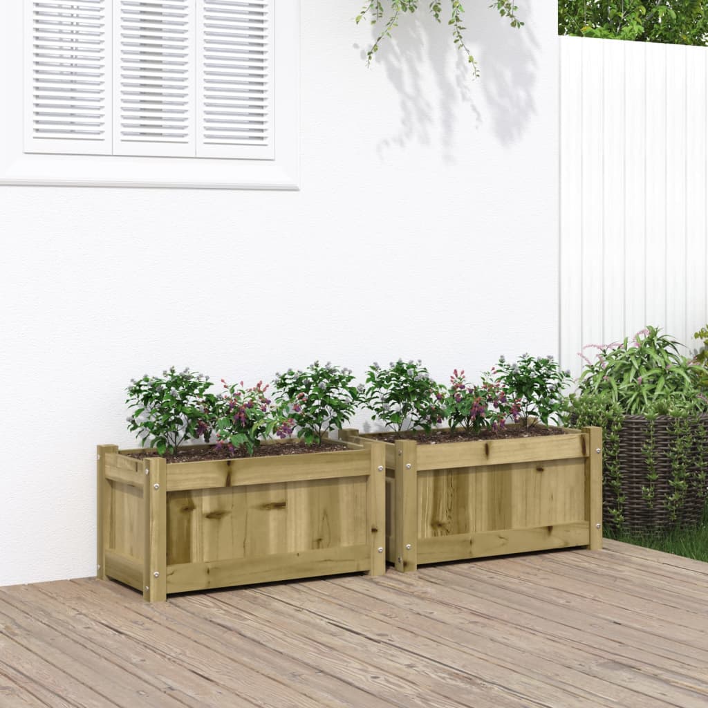 Jardinieră De Grădină, 60X31X31 Cm, Lemn De Pin Impregnat