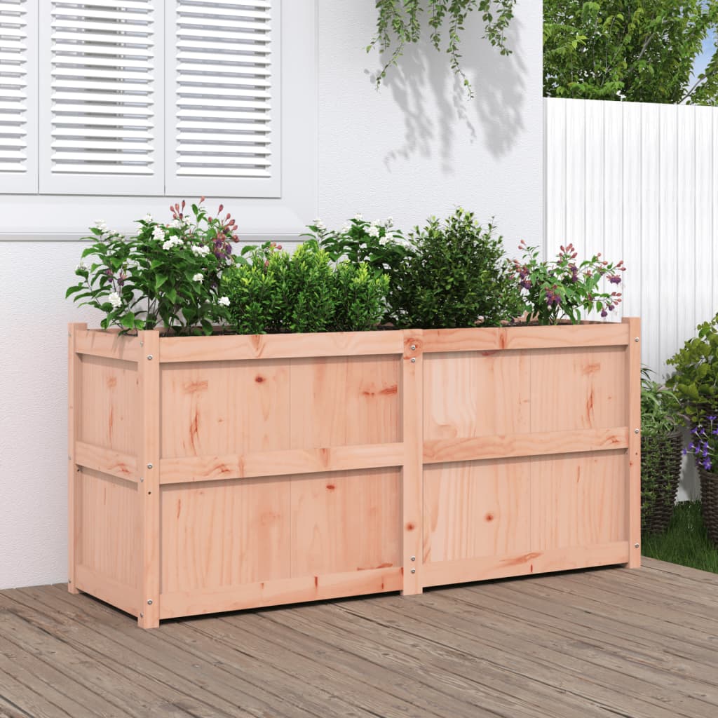 Jardinieră De Grădină, Alb, 150X50X70 Cm, Lemn Masiv De Pin