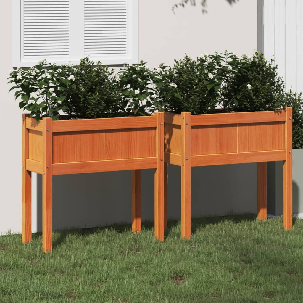 Jardinier De Grădină Cu Picioare, 70X31X70 Cm, Lemn Pin Tratat