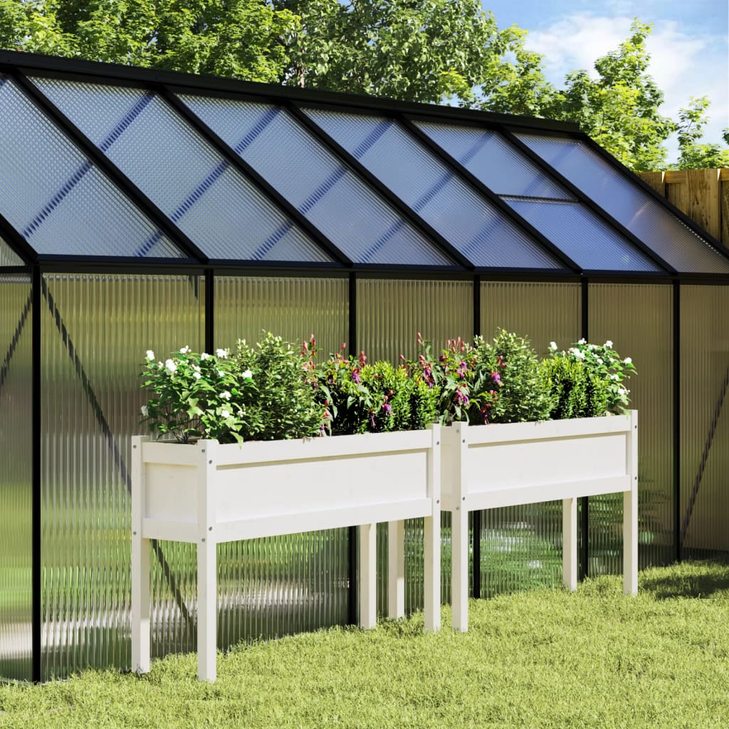 Jardinieră Grădină Cu Picioare Maro Ceruit 110X31X70Cm Lemn Pin