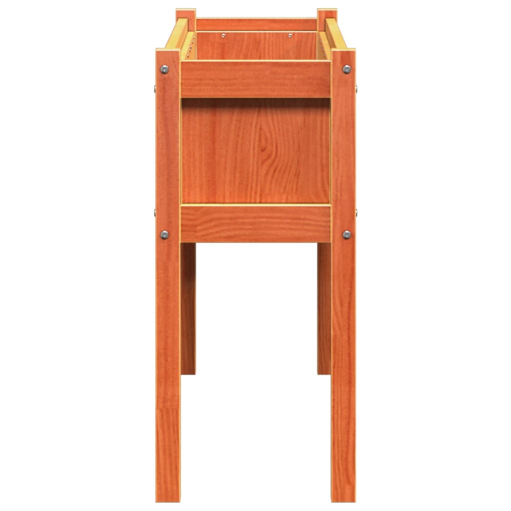 Jardinieră Grădină Cu Picioare Maro Ceruit 110X31X70Cm Lemn Pin