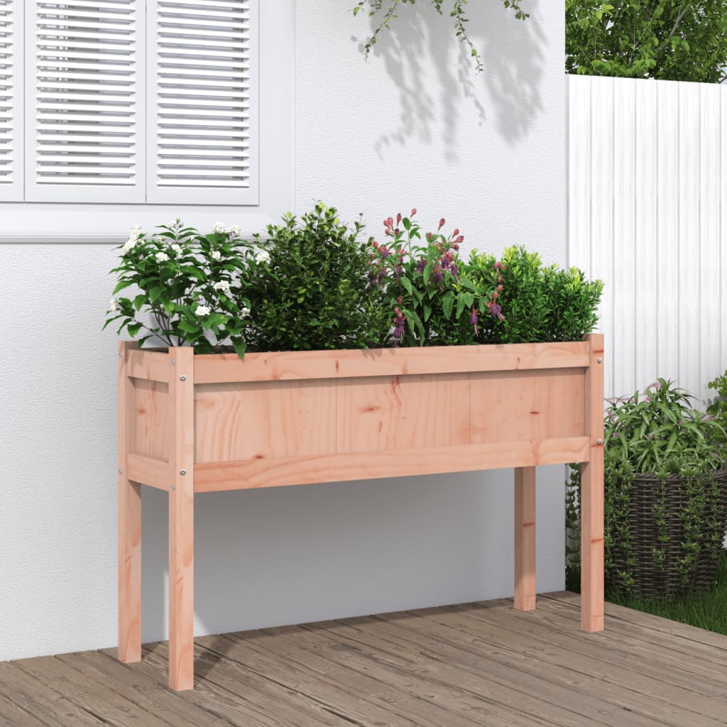 Jardinieră Grădină Cu Picioare Maro Ceruit 110X31X70Cm Lemn Pin