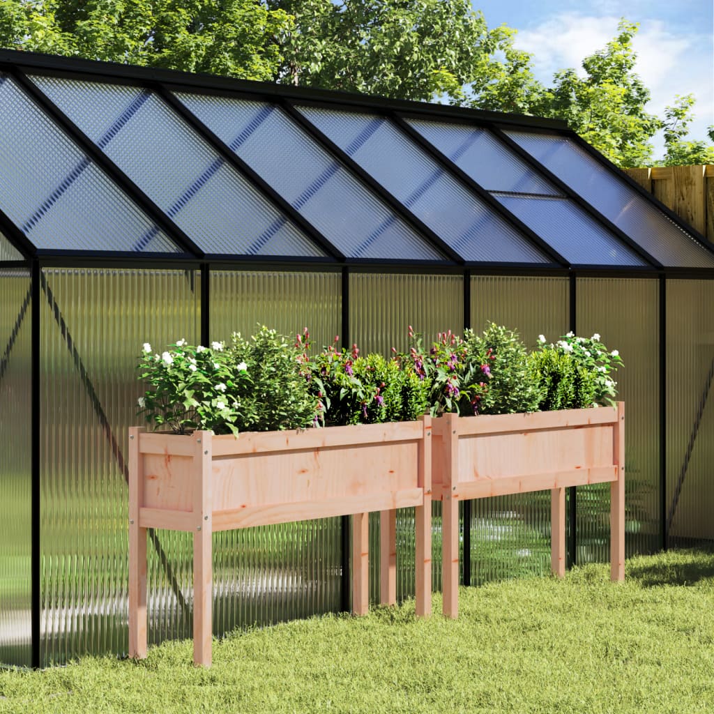 Jardinieră Grădină Cu Picioare Maro Ceruit 110X31X70Cm Lemn Pin