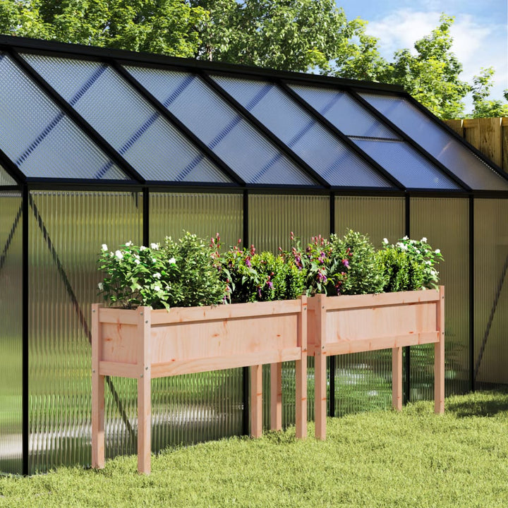 Jardinieră Grădină Cu Picioare Maro Ceruit 110X31X70Cm Lemn Pin
