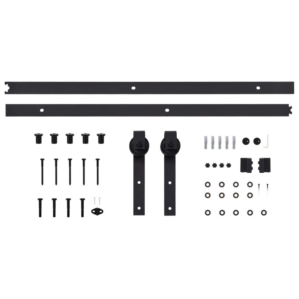 Ușă Glisantă Cu Set De Feronerie 80X210 Cm, Lemn Masiv De Pin