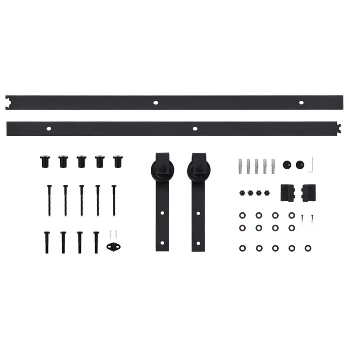 Ușă Glisantă Cu Set De Feronerie 80X210 Cm, Lemn Masiv De Pin