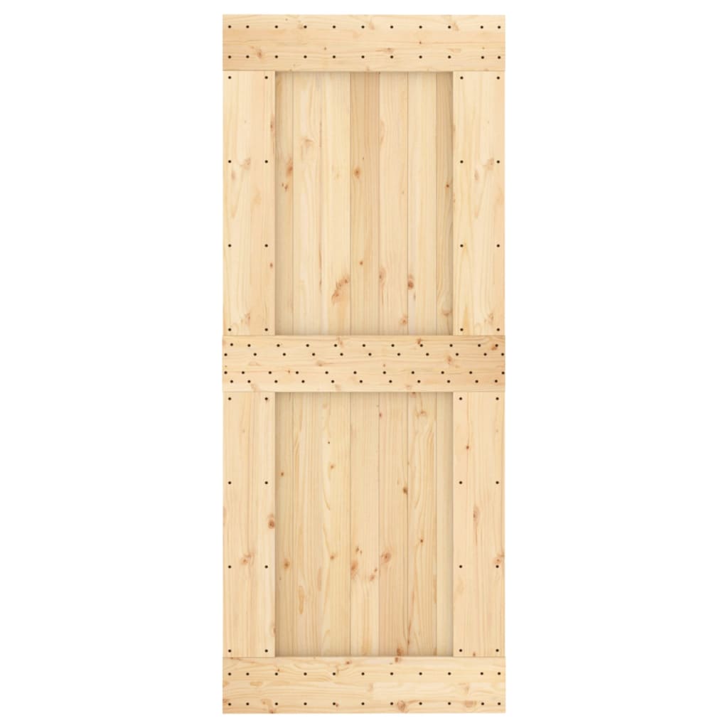 Ușă Glisantă Cu Set De Feronerie 85X210 Cm, Lemn Masiv De Pin