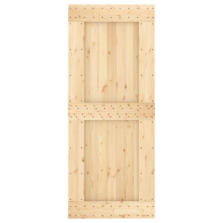 Ușă Glisantă Cu Set De Feronerie 85X210 Cm, Lemn Masiv De Pin