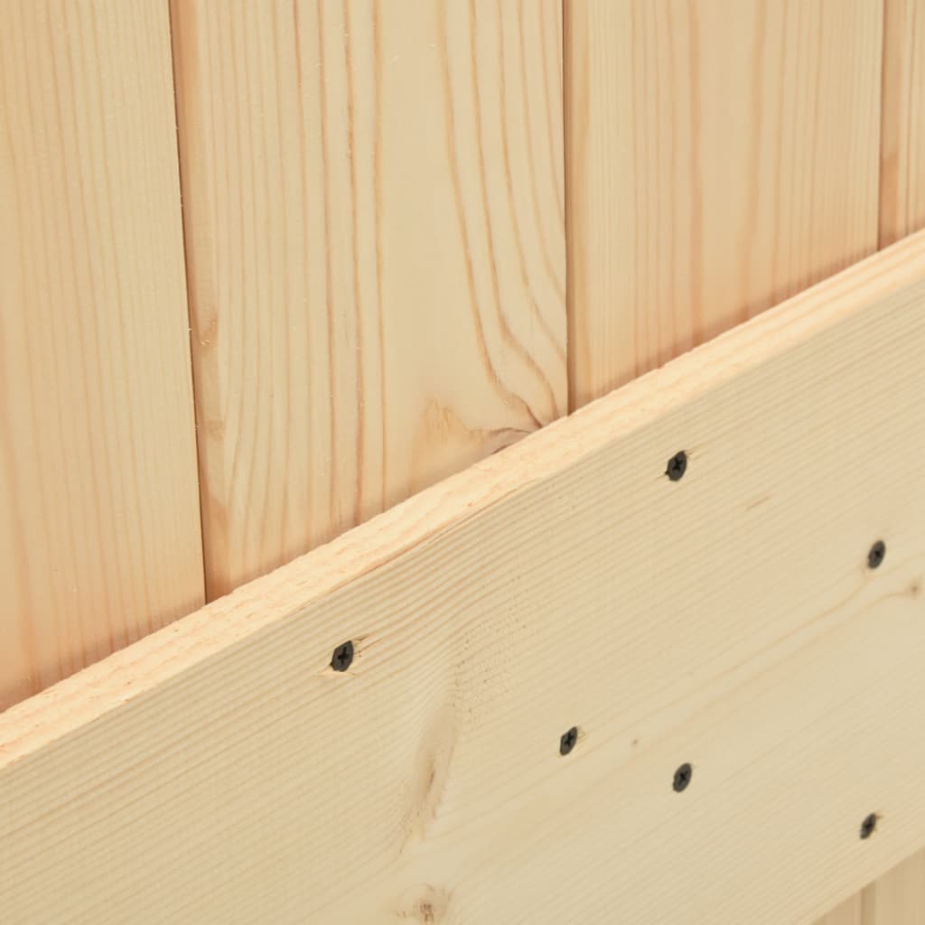 Ușă Glisantă Cu Set De Feronerie 80X210 Cm, Lemn Masiv De Pin