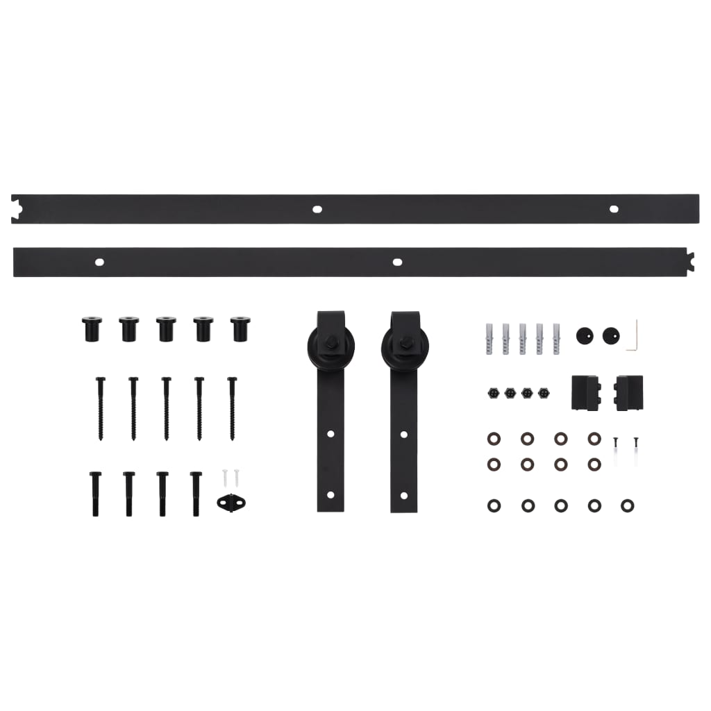 Ușă Glisantă Cu Set De Feronerie 80X210 Cm, Lemn Masiv De Pin