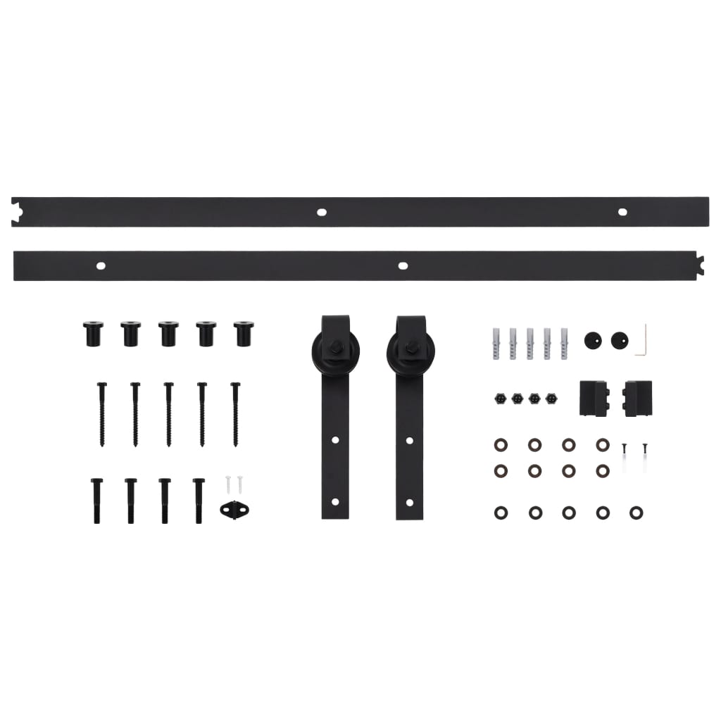 Ușă Glisantă Cu Set De Feronerie 85X210 Cm, Lemn Masiv De Pin