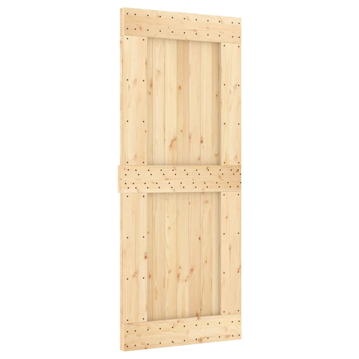 Ușă Glisantă Cu Set De Feronerie 85X210 Cm, Lemn Masiv De Pin