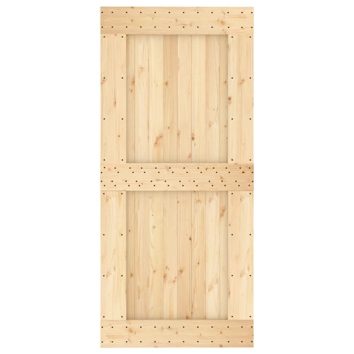 Ușă Glisantă Cu Set De Feronerie 95X210 Cm, Lemn Masiv De Pin