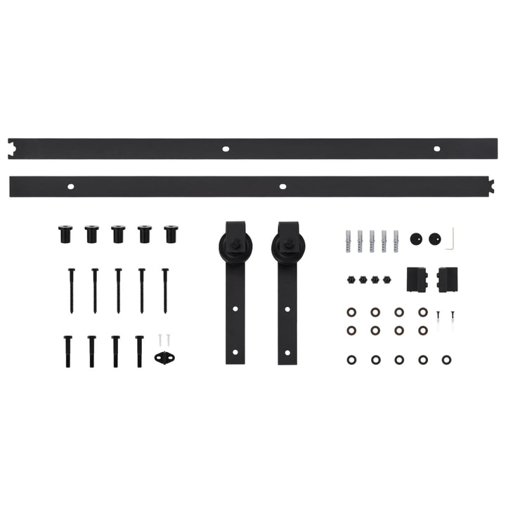 Ușă Glisantă Cu Set De Feronerie 80X210 Cm, Lemn Masiv De Pin
