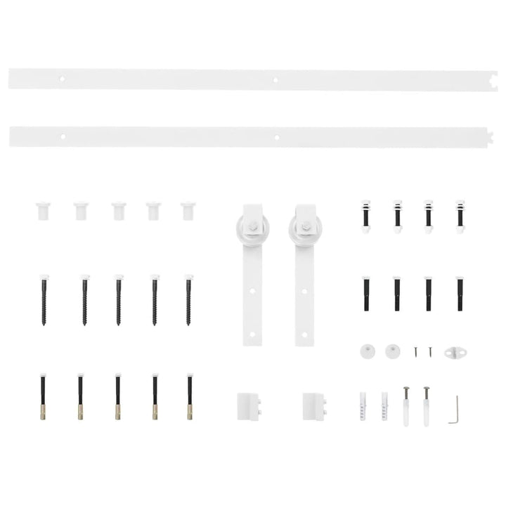 Ușă Glisantă Cu Set De Feronerie 80X210 Cm, Lemn Masiv De Pin