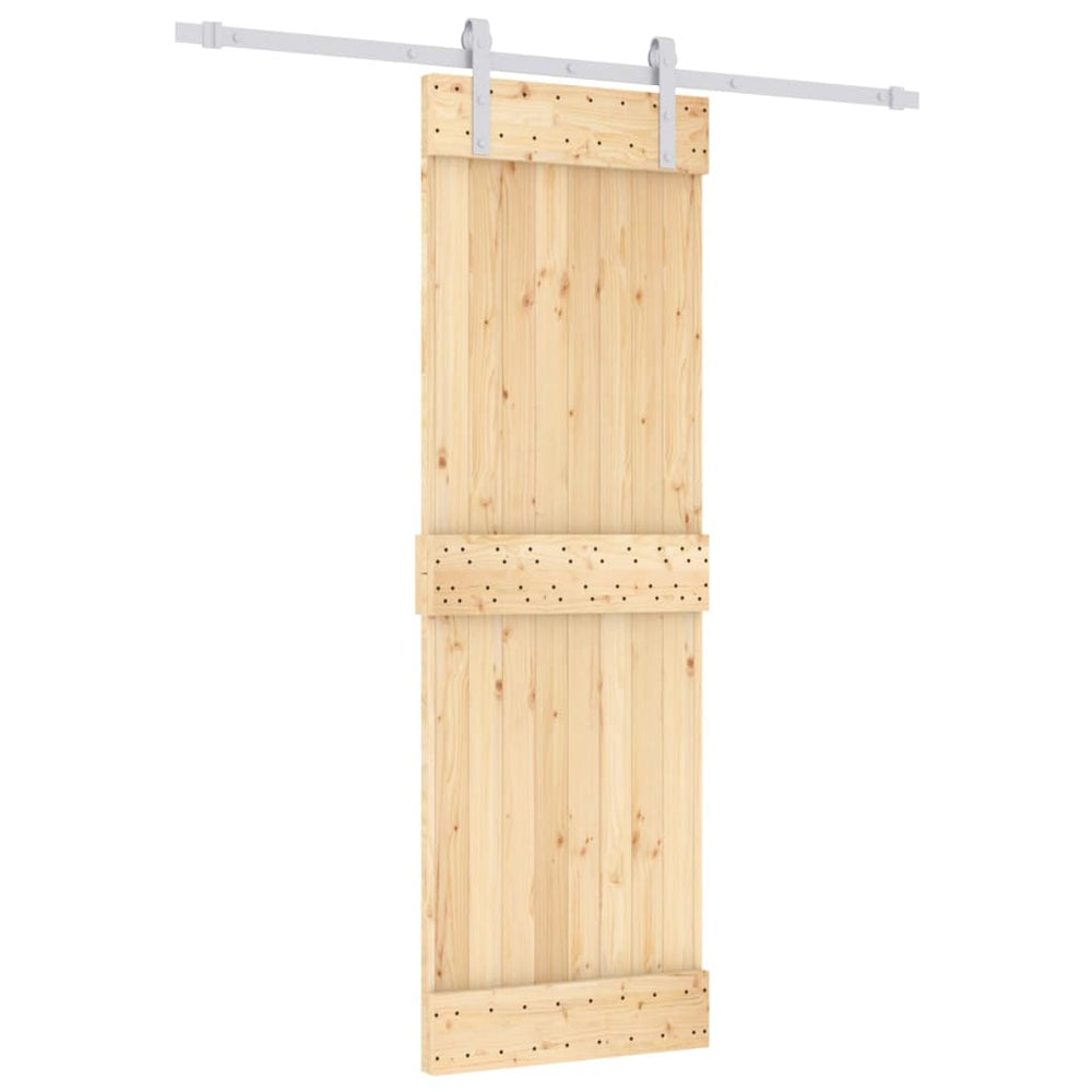 Ușă Glisantă Cu Set De Feronerie 70X210 Cm, Lemn Masiv De Pin