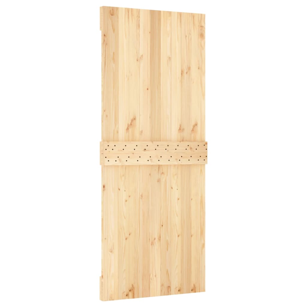 Ușă Glisantă Cu Set De Feronerie 85X210 Cm, Lemn Masiv De Pin