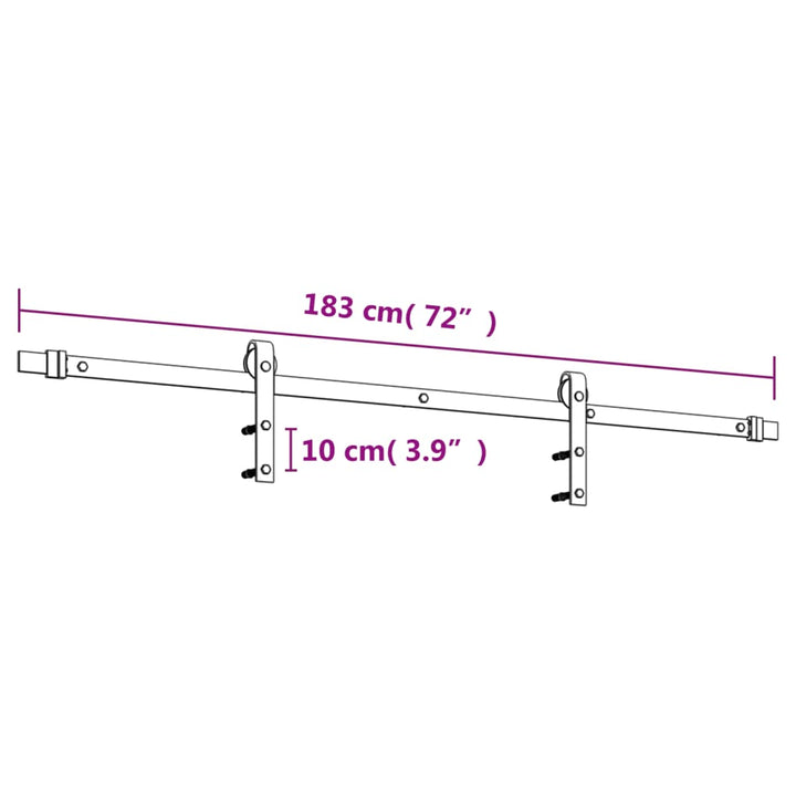 Ușă Glisantă Cu Set De Feronerie 80X210 Cm, Lemn Masiv De Pin