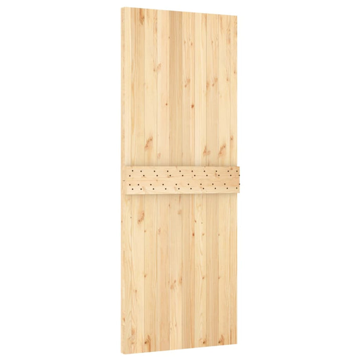 Ușă Glisantă Cu Set De Feronerie 80X210 Cm, Lemn Masiv De Pin