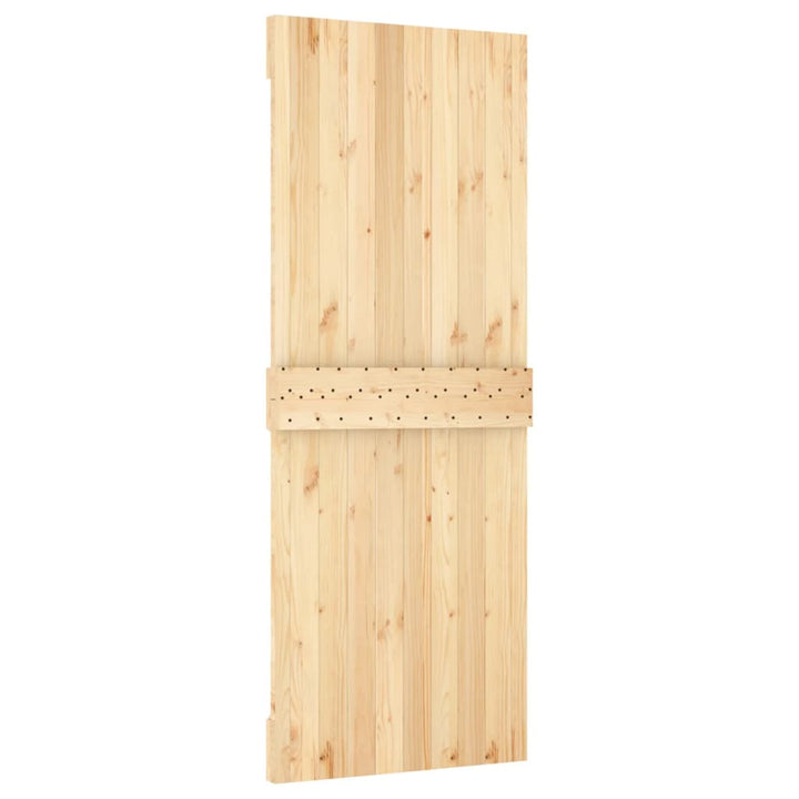 Ușă Glisantă Cu Set De Feronerie 80X210 Cm, Lemn Masiv De Pin