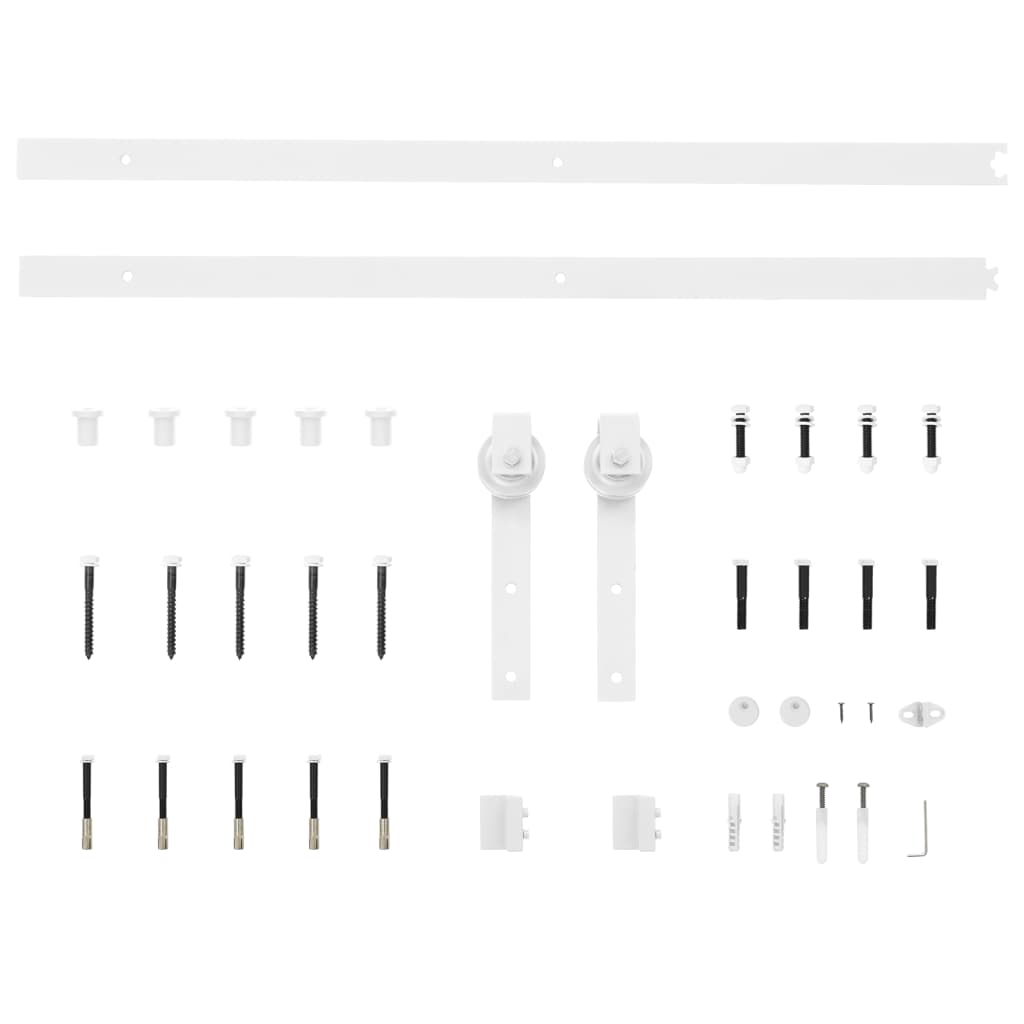 Ușă Glisantă Cu Set De Feronerie 80X210 Cm, Lemn Masiv De Pin