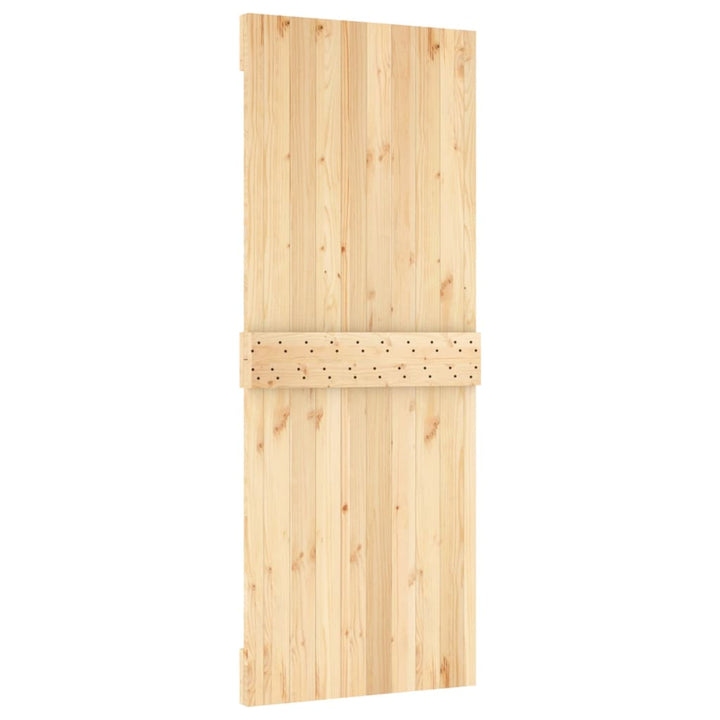 Ușă Glisantă Cu Set De Feronerie 80X210 Cm, Lemn Masiv De Pin