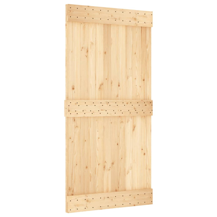 Ușă Glisantă Cu Set Feronerie, 100X210 Cm, Lemn Masiv De Pin