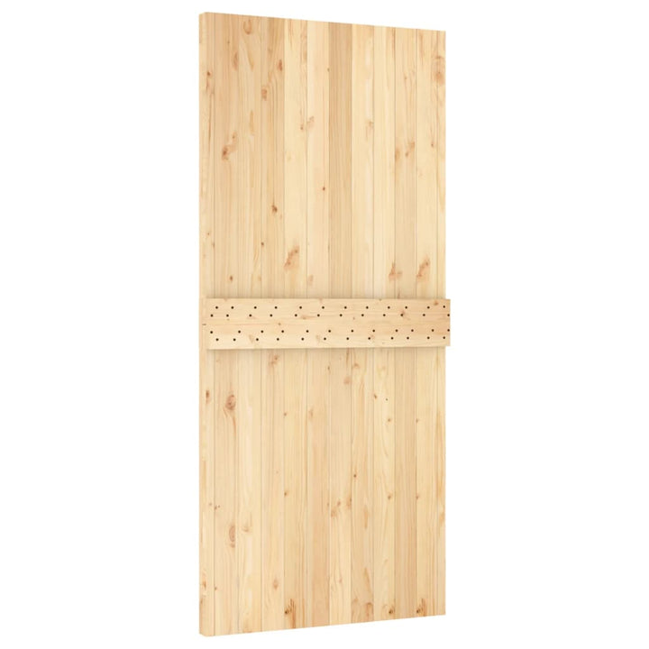 Ușă Glisantă Cu Set De Feronerie 95X210 Cm, Lemn Masiv De Pin