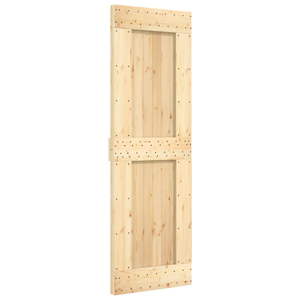 Ușă Glisantă Cu Set De Feronerie 70X210 Cm, Lemn Masiv De Pin