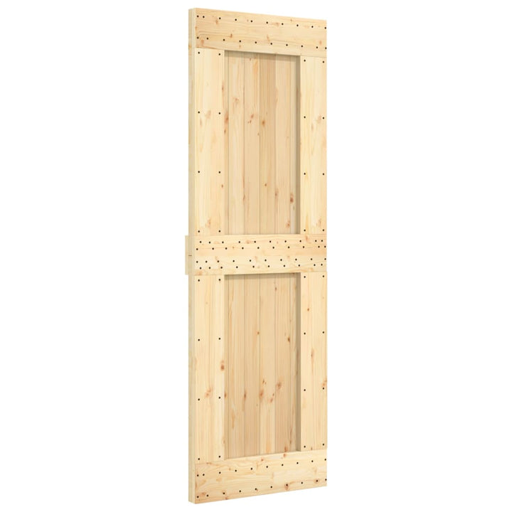 Ușă Glisantă Cu Set De Feronerie 70X210 Cm, Lemn Masiv De Pin