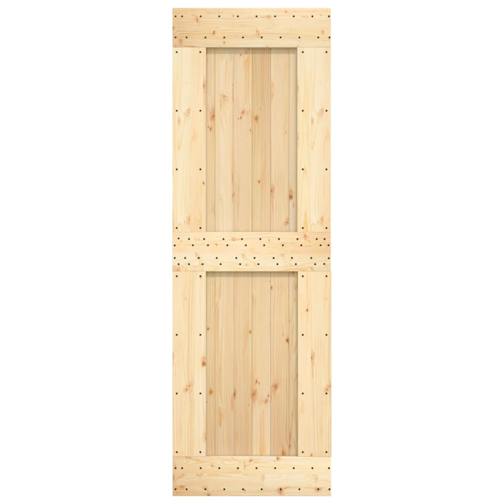 Ușă Glisantă Cu Set De Feronerie 70X210 Cm, Lemn Masiv De Pin