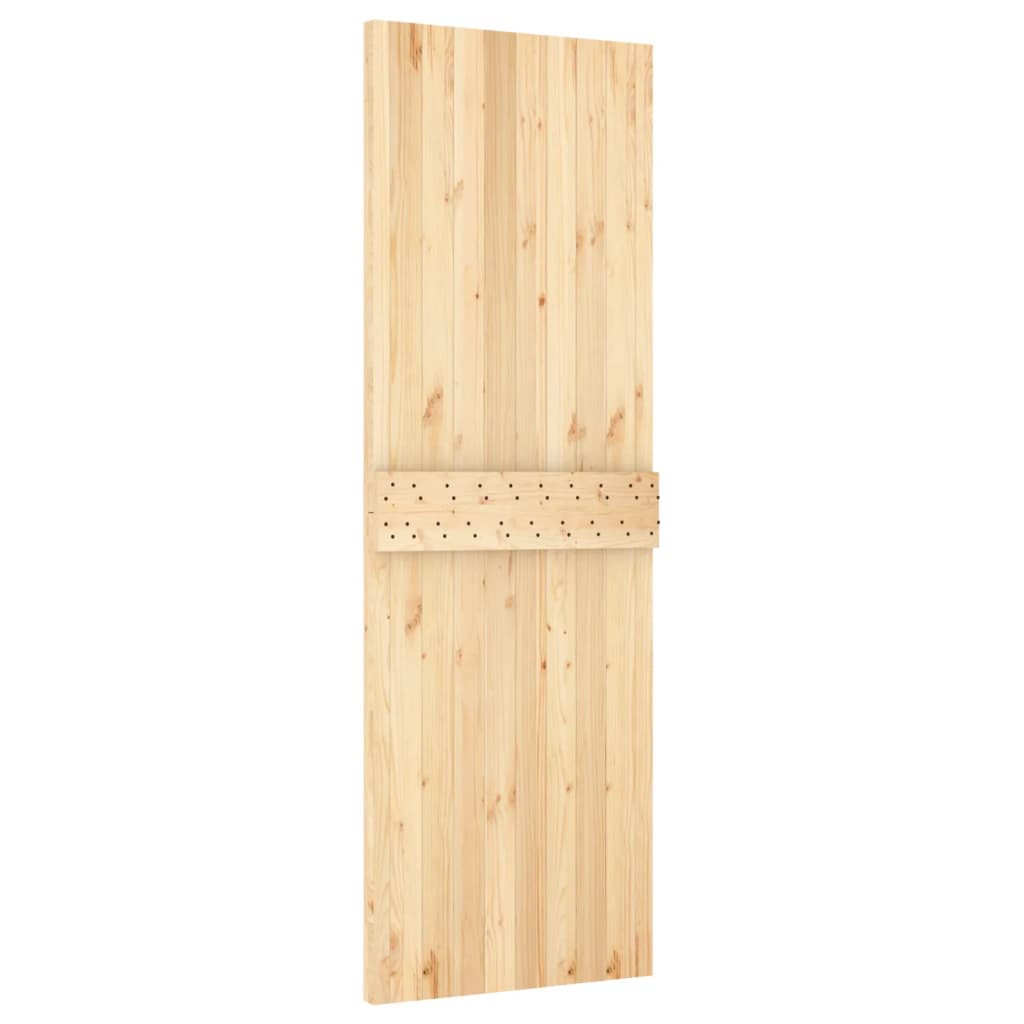 Ușă Glisantă Cu Set De Feronerie 70X210 Cm, Lemn Masiv De Pin