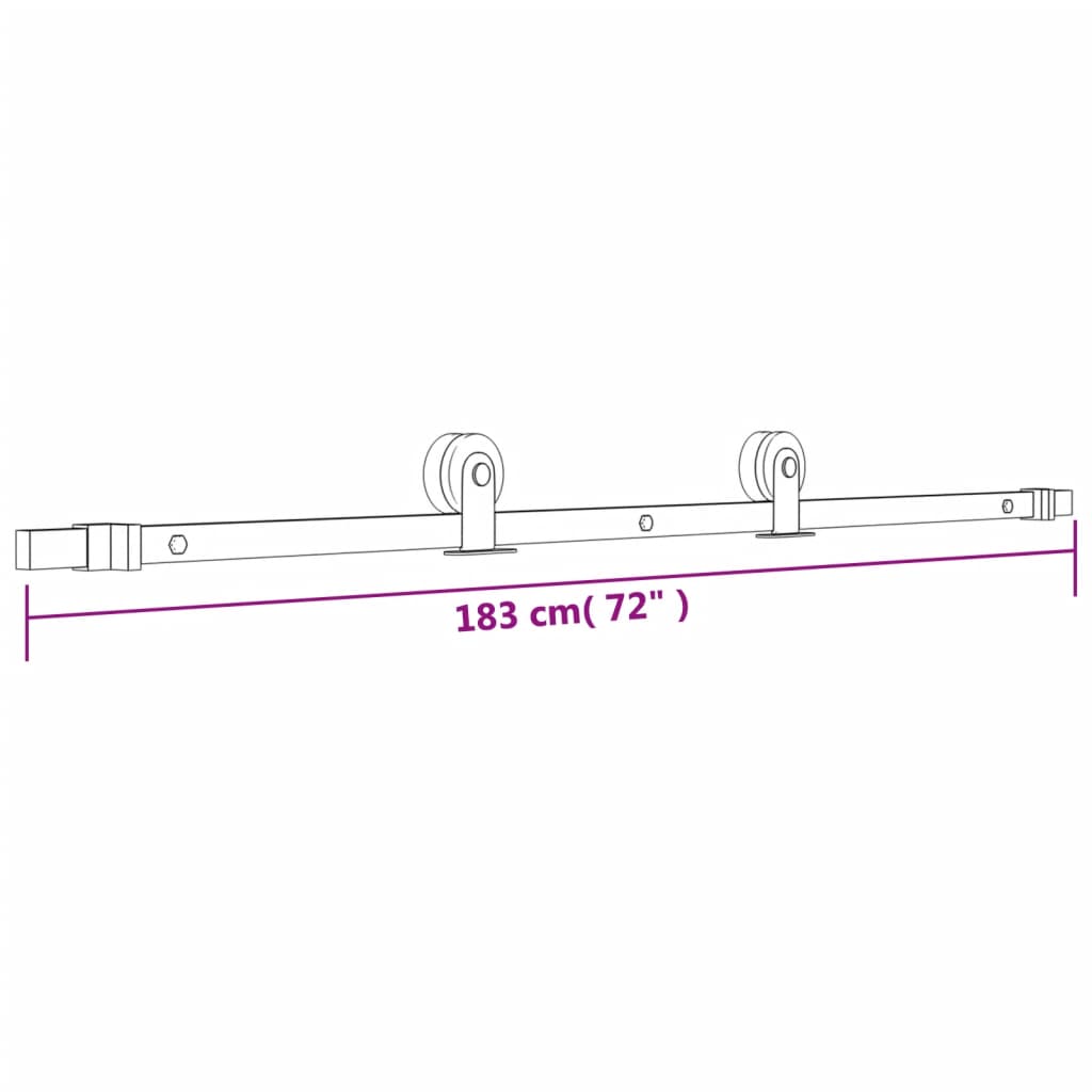 Ușă Glisantă Cu Set De Feronerie 80X210 Cm, Lemn Masiv De Pin
