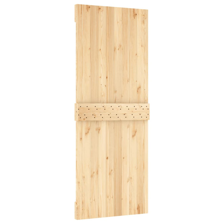 Ușă Glisantă Cu Set De Feronerie 80X210 Cm, Lemn Masiv De Pin