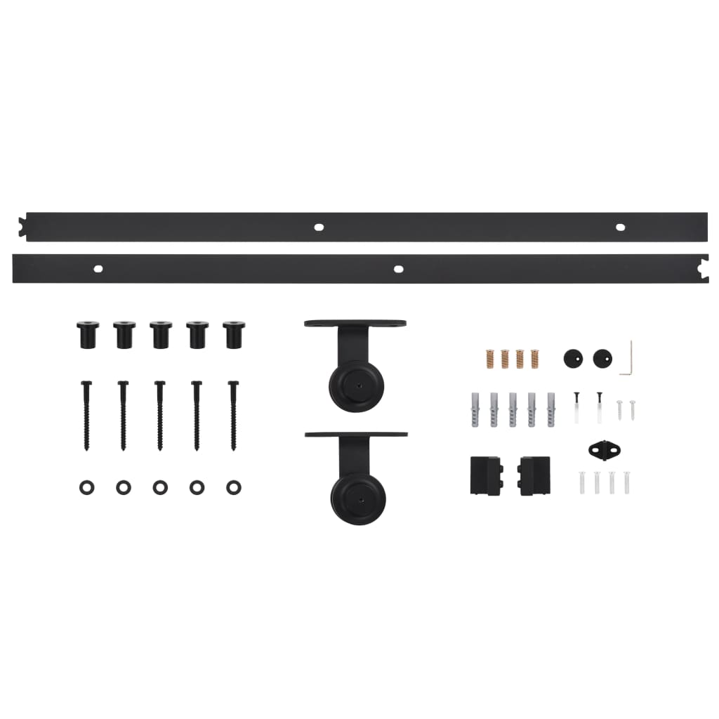 Ușă Glisantă Cu Set De Feronerie 80X210 Cm, Lemn Masiv De Pin