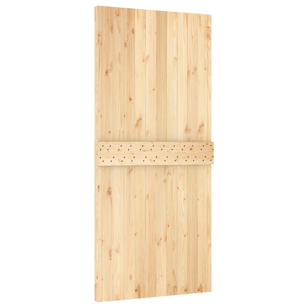 Ușă Glisantă Cu Set De Feronerie 95X210 Cm, Lemn Masiv De Pin